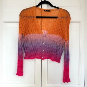 Zara Rainbow Knit Cardigan